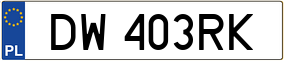 Trailer License Plate